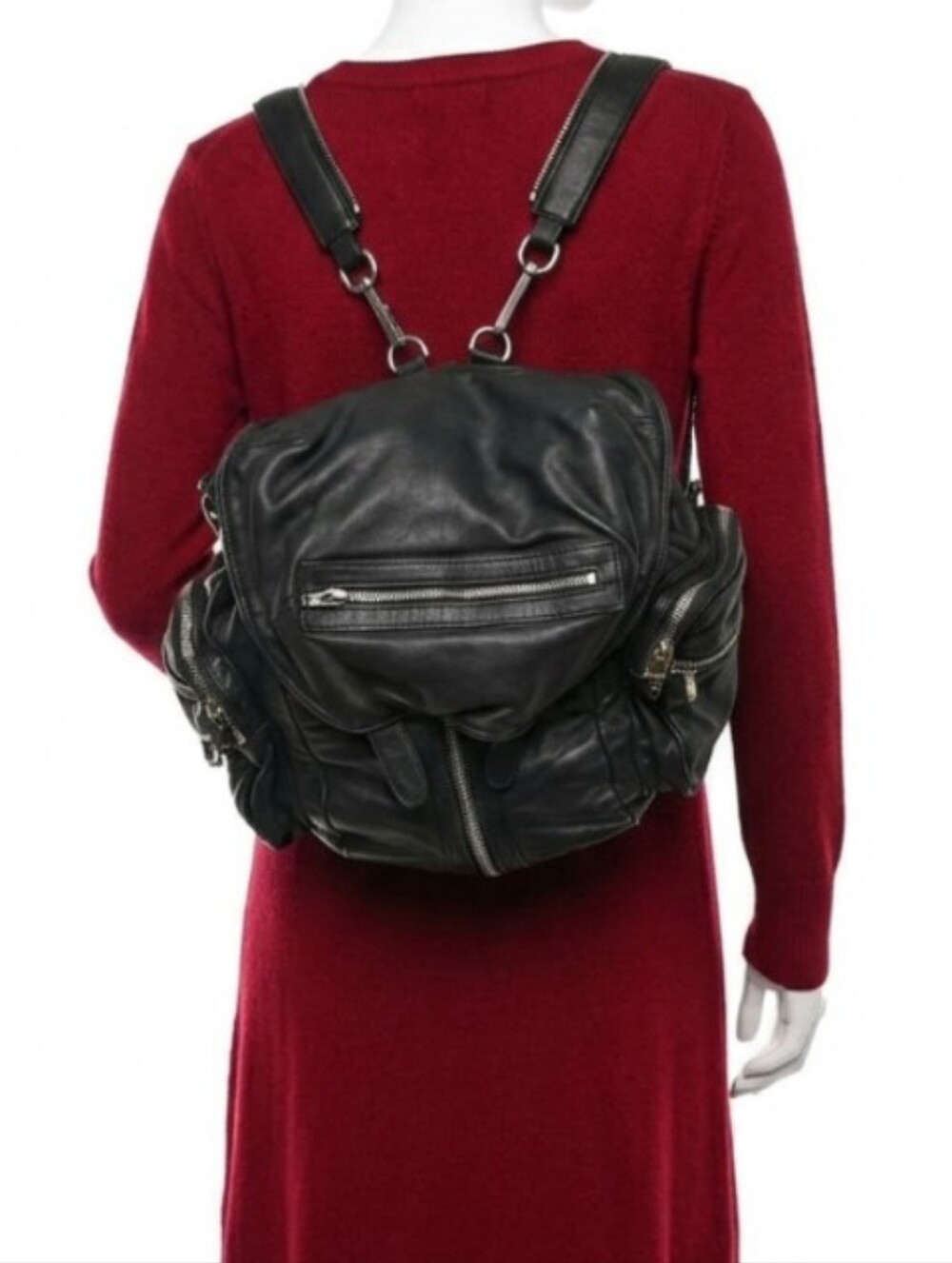 Alexander Wang Black Leather Marti Converible Backpack - Picture 1 of 15